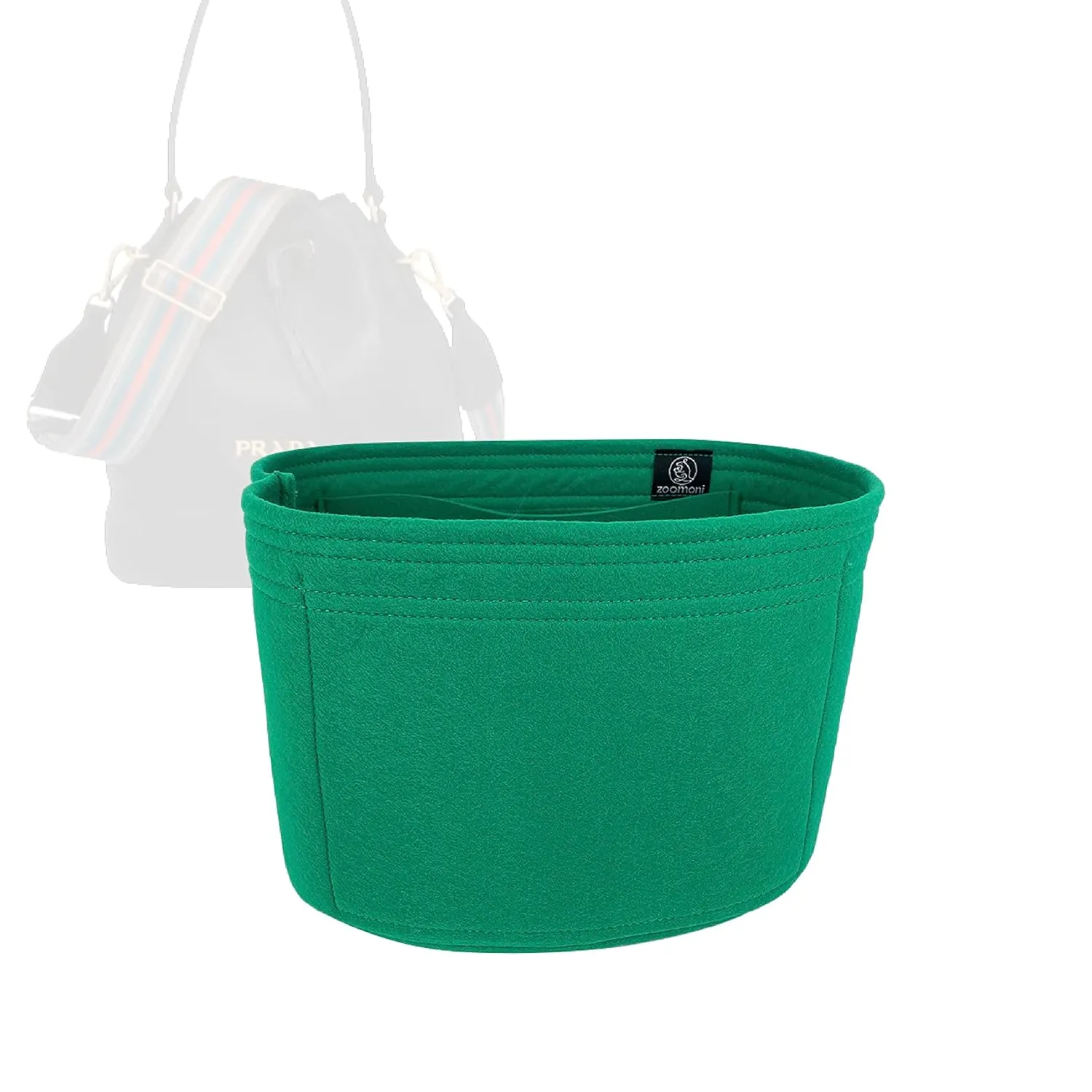 Premium Bag Organizer for Prada Leather Bucket Bag (1BE018,1BE030,1BE032, Vitelio Daino) (1BE027,1BH097) (Handmade/20 Color Options/Zoomoni)