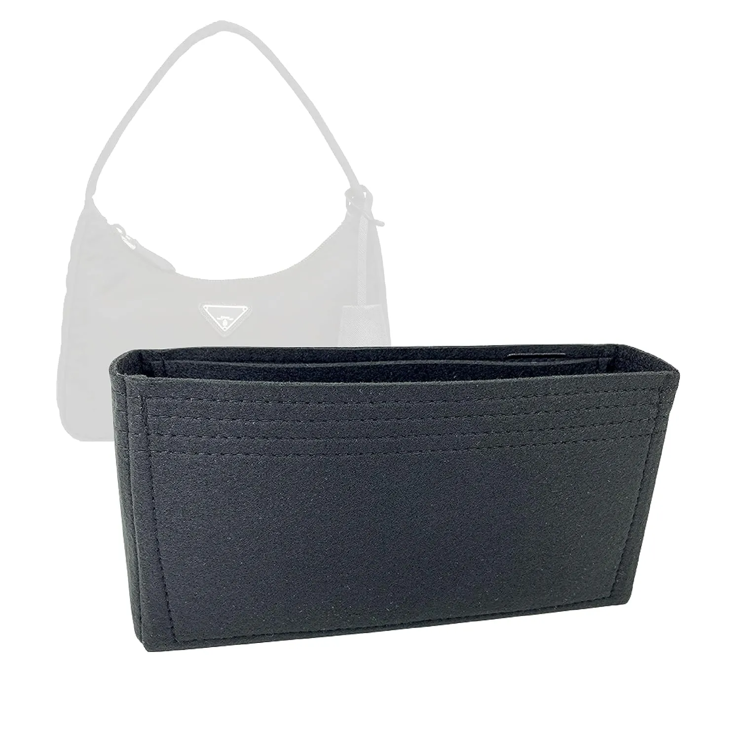 Premium Bag Organizer for Prada Re-Edition 2000 Mini Bag (Handmade/20 Color Options) [Purse Organiser, Liner, Insert, Shaper]
