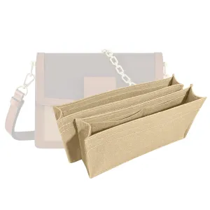 Premium Purse Organizer for Dauphine MM Bag Insert, fits Lv Dauphine Bag Organizer, Handmade 1.2mm Premium Felt Insert, Snug Sturdy Fit with Gold Zipper (For Dauphine Mini, Geyser Blue)