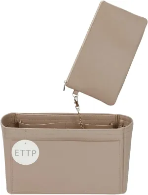 Purse Organizer Insert For Handbags, Tote Bag Organizer Insert, Handbag Organizer For Tote & Handbags, Compatible with Neverful Speedy and More (Slender Large,Beige)