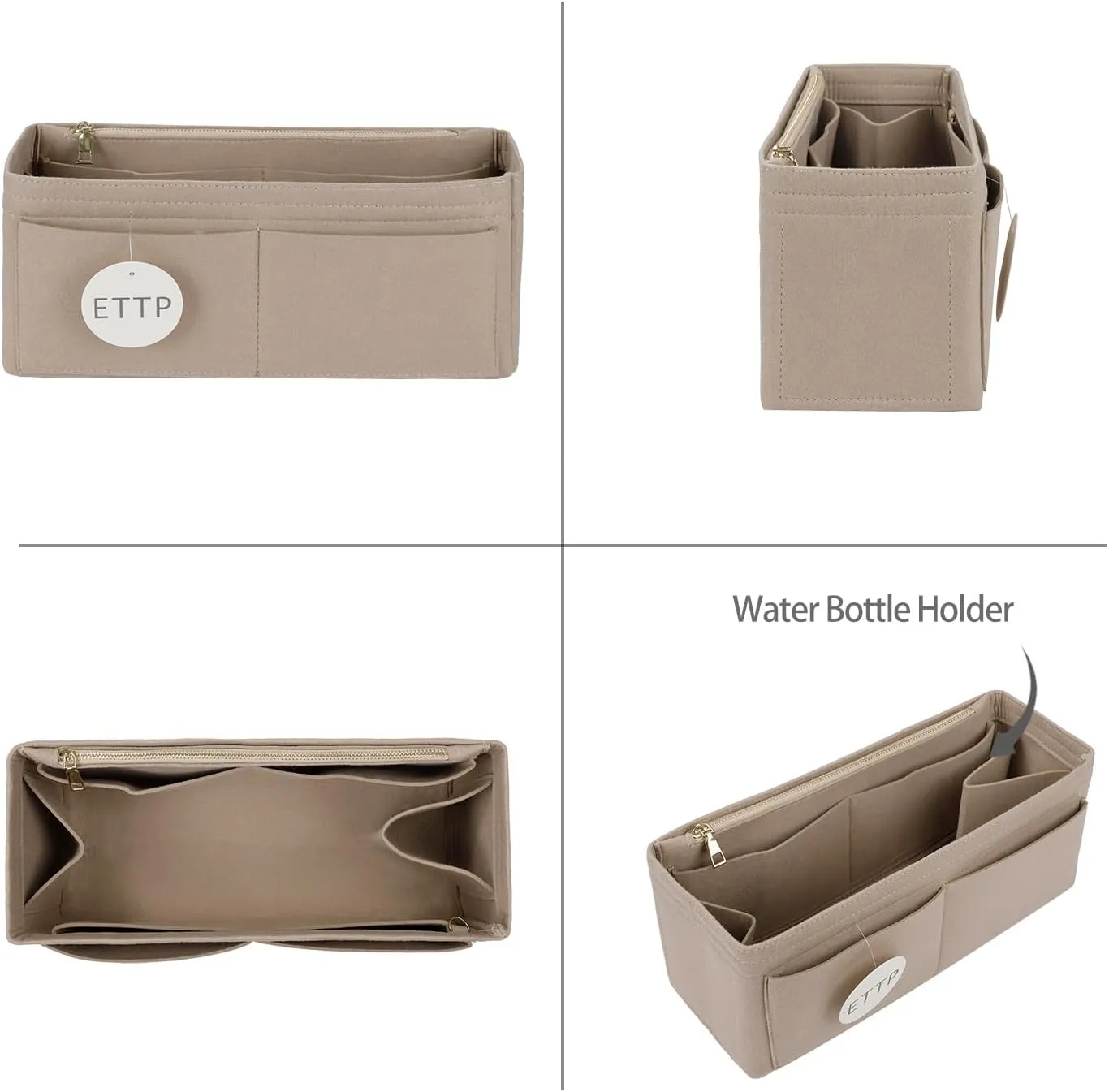 Purse Organizer Insert For Handbags,Bag Organizer Insert, Compatible with Alam BB and PM,Ella Tote,Telfar Medium, Book Tote M (Beige, XX-Large)