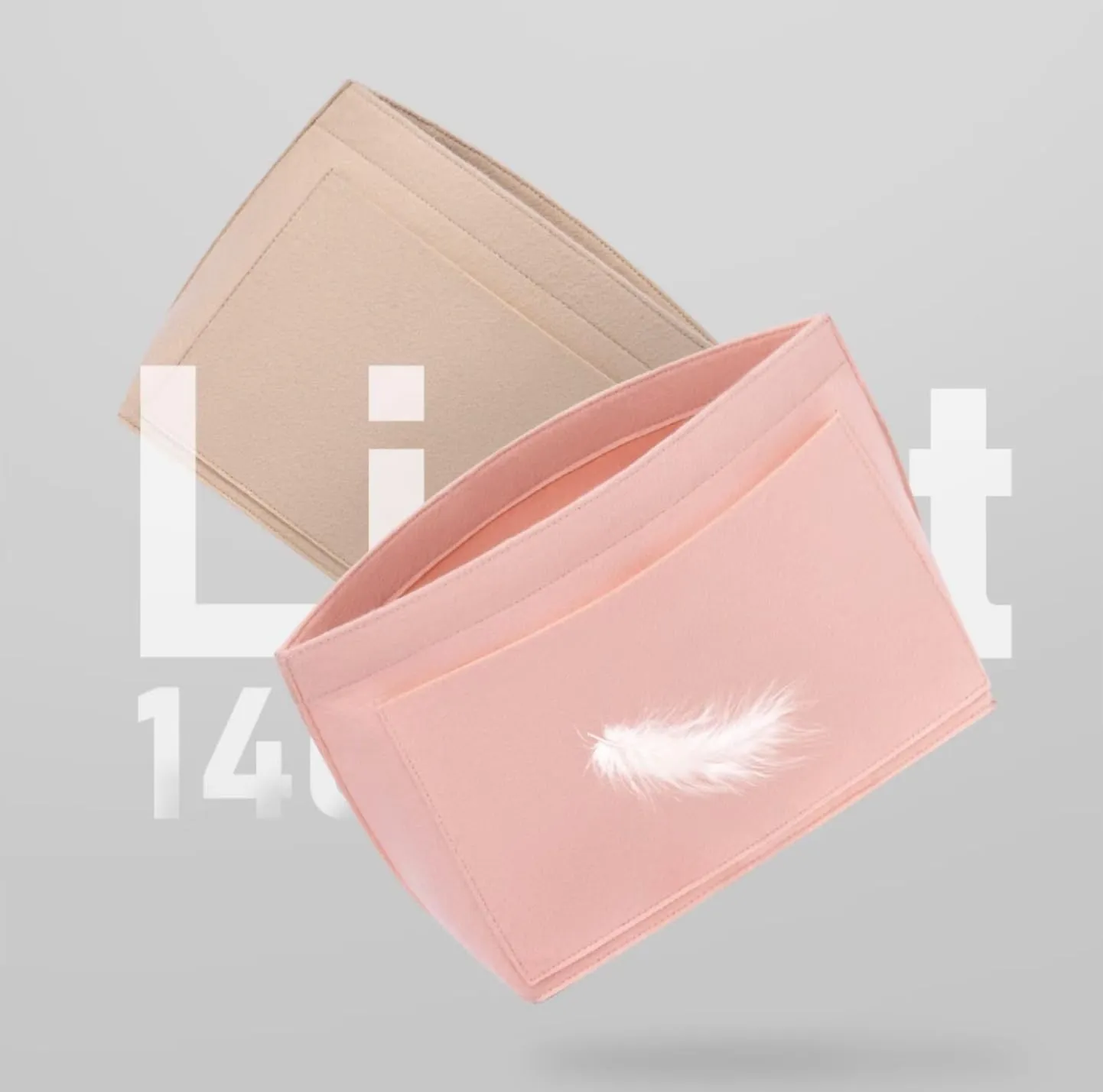 Purse Organizer Insert for Longchamp Le Pliage Tote, Handbag Organizer Compatible with Le Pliage Shoulder Bag (Pink, M 10.23 X 7.87 X 5.12INCH)