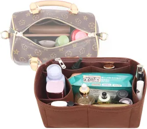 Purse Organizer Insert for LV NANO mini bags Felt Organizer Bag Shaper insert Y061coffee-old NANO