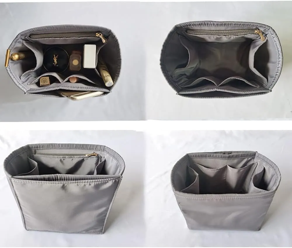 Purse Organizer Picotin 18 22 26 Insert Bags Makeup Handbag Inner Purse Portable base shaper Premium Nylon (Picotin 18, khaki)