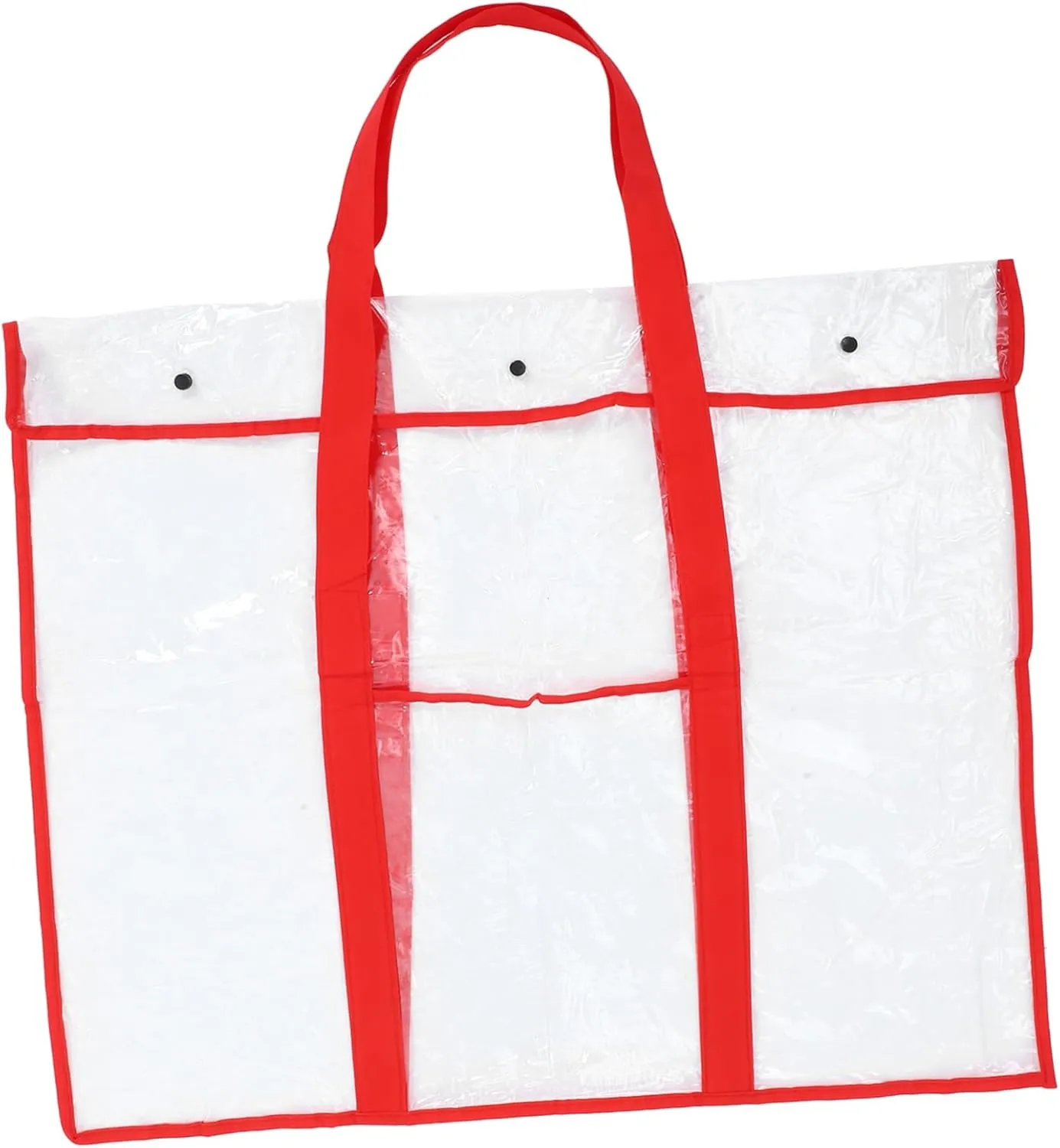 Pvc Artwork Storage Bag Handle Buckle Large Organizer for Classroom Teacher