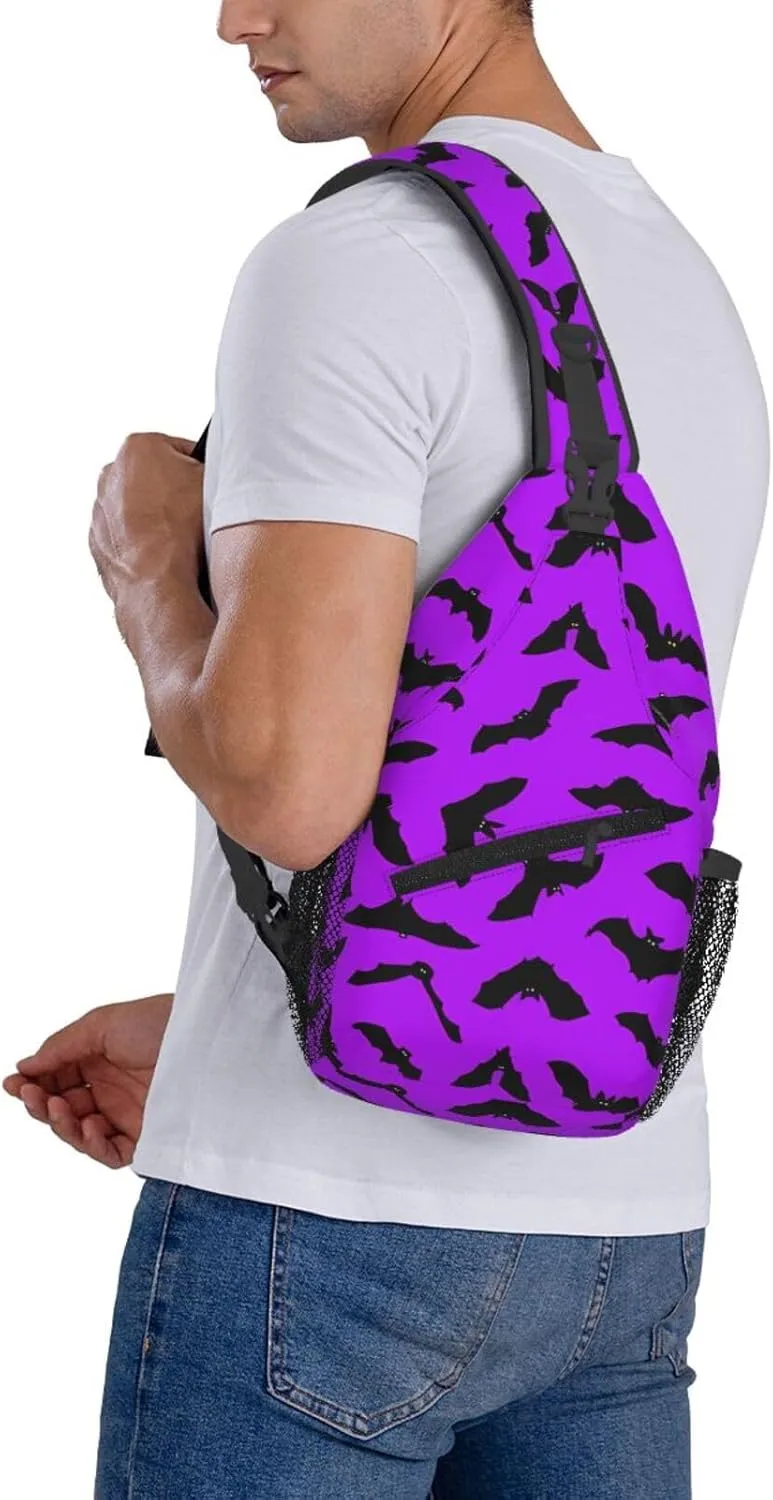 Rainbow Camouflage Sling Bag Adjustable Crossbody Bag Casual Chest Bags Travel Shoulder Backpack For Women Men