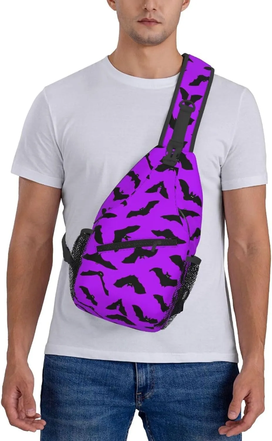 Rainbow Camouflage Sling Bag Adjustable Crossbody Bag Casual Chest Bags Travel Shoulder Backpack For Women Men