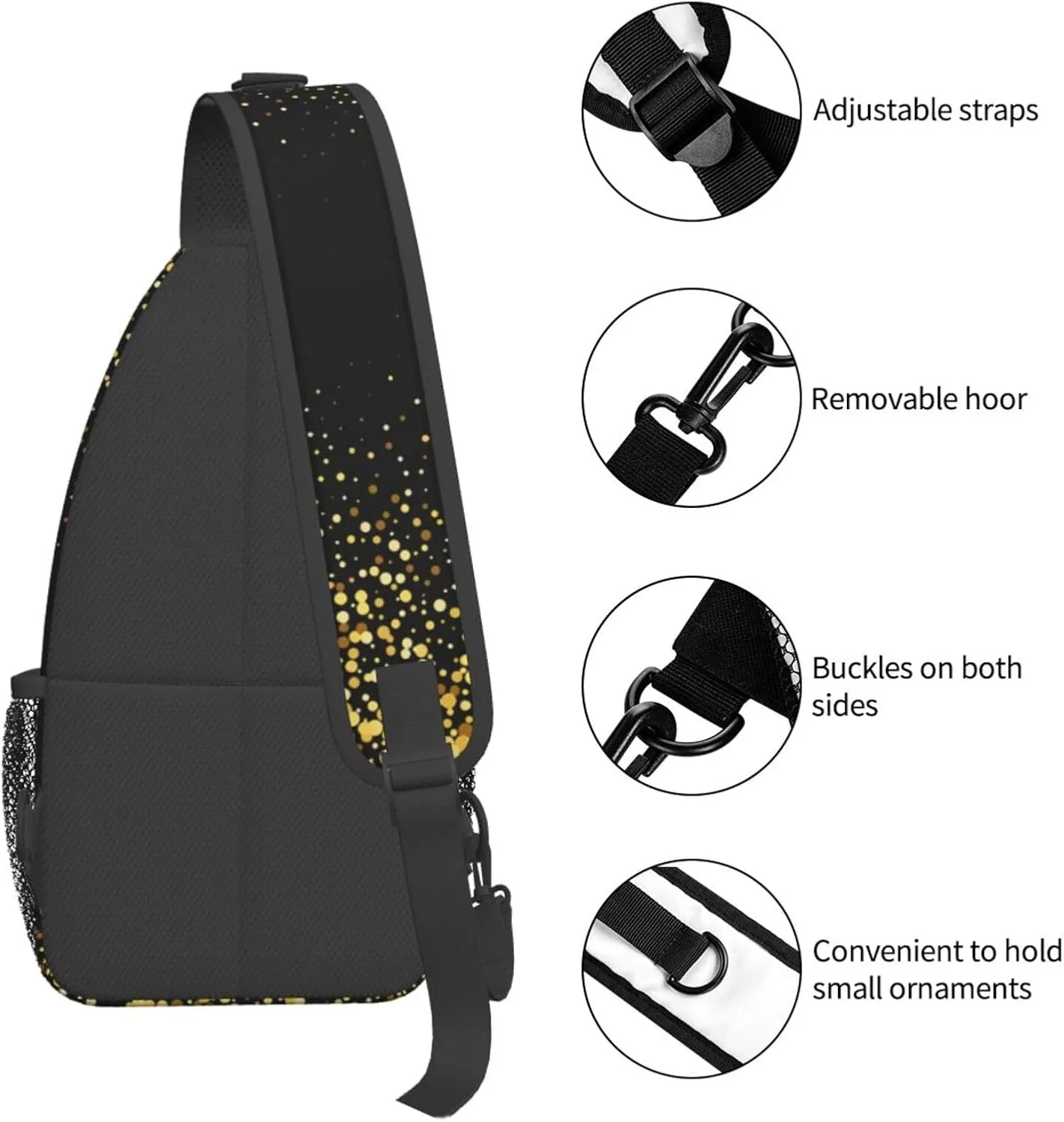 Rainbow Camouflage Sling Bag Adjustable Crossbody Bag Casual Chest Bags Travel Shoulder Backpack For Women Men