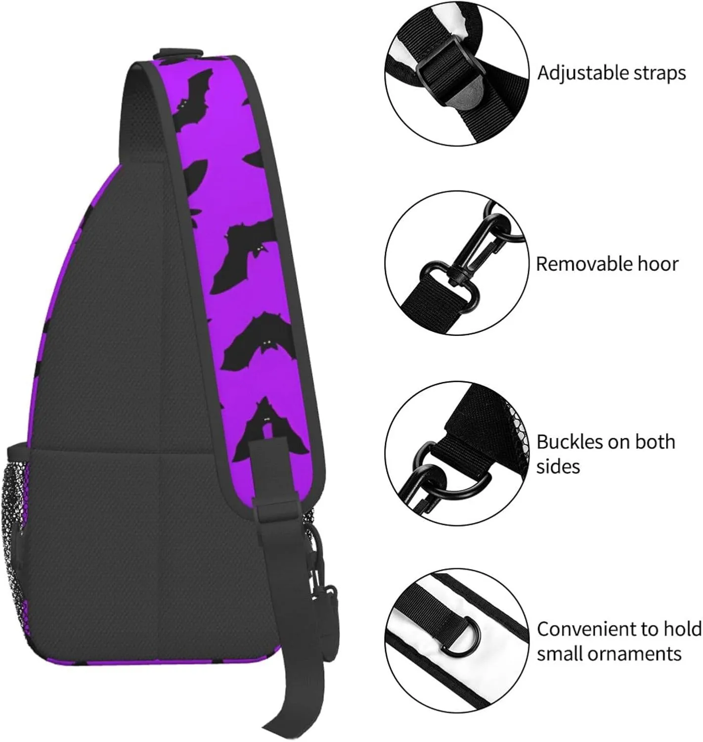 Rainbow Camouflage Sling Bag Adjustable Crossbody Bag Casual Chest Bags Travel Shoulder Backpack For Women Men