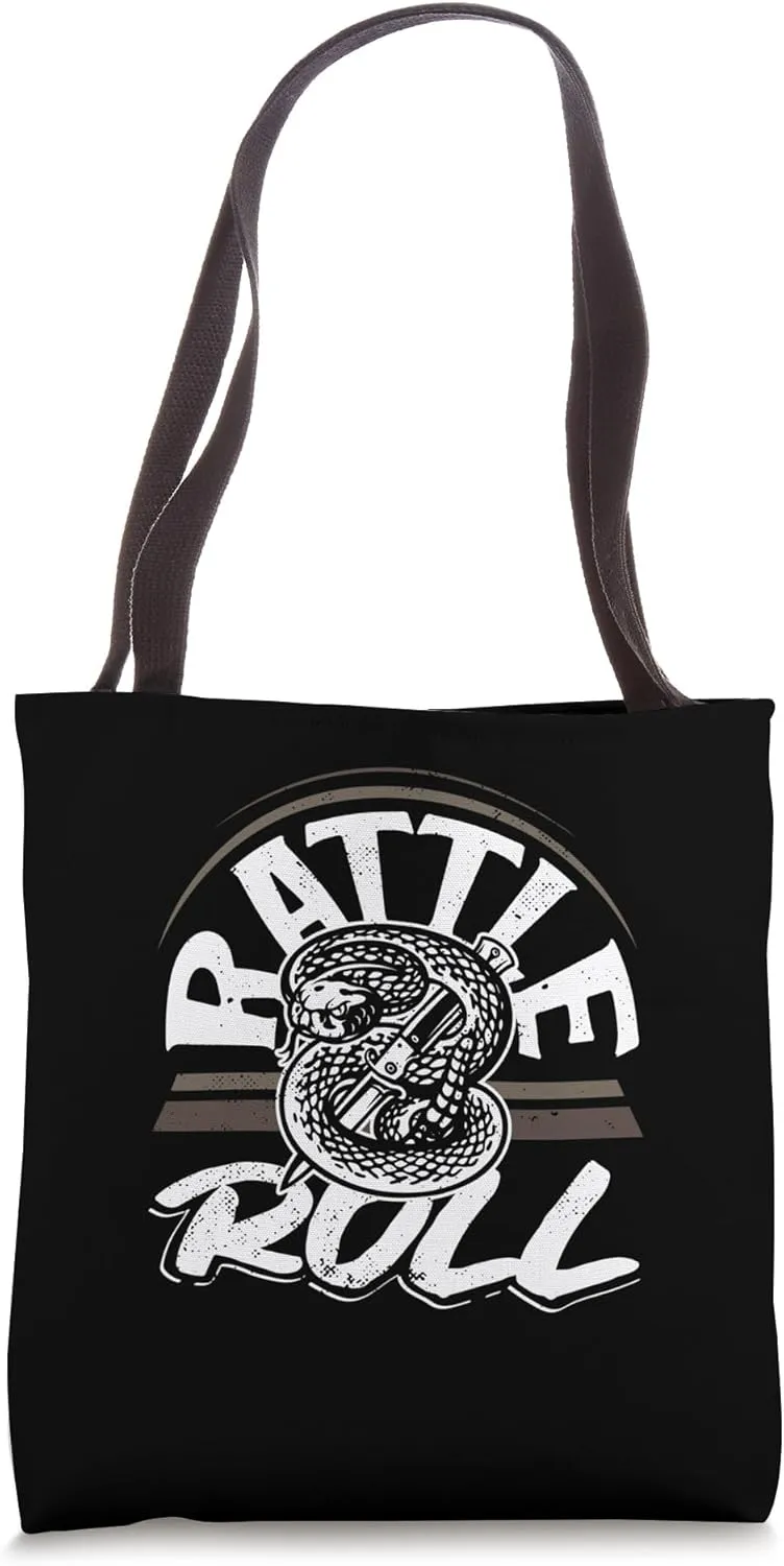 Rattlesnake Hunter Rattle & Roll Funny Crotalus Snake Tote Bag