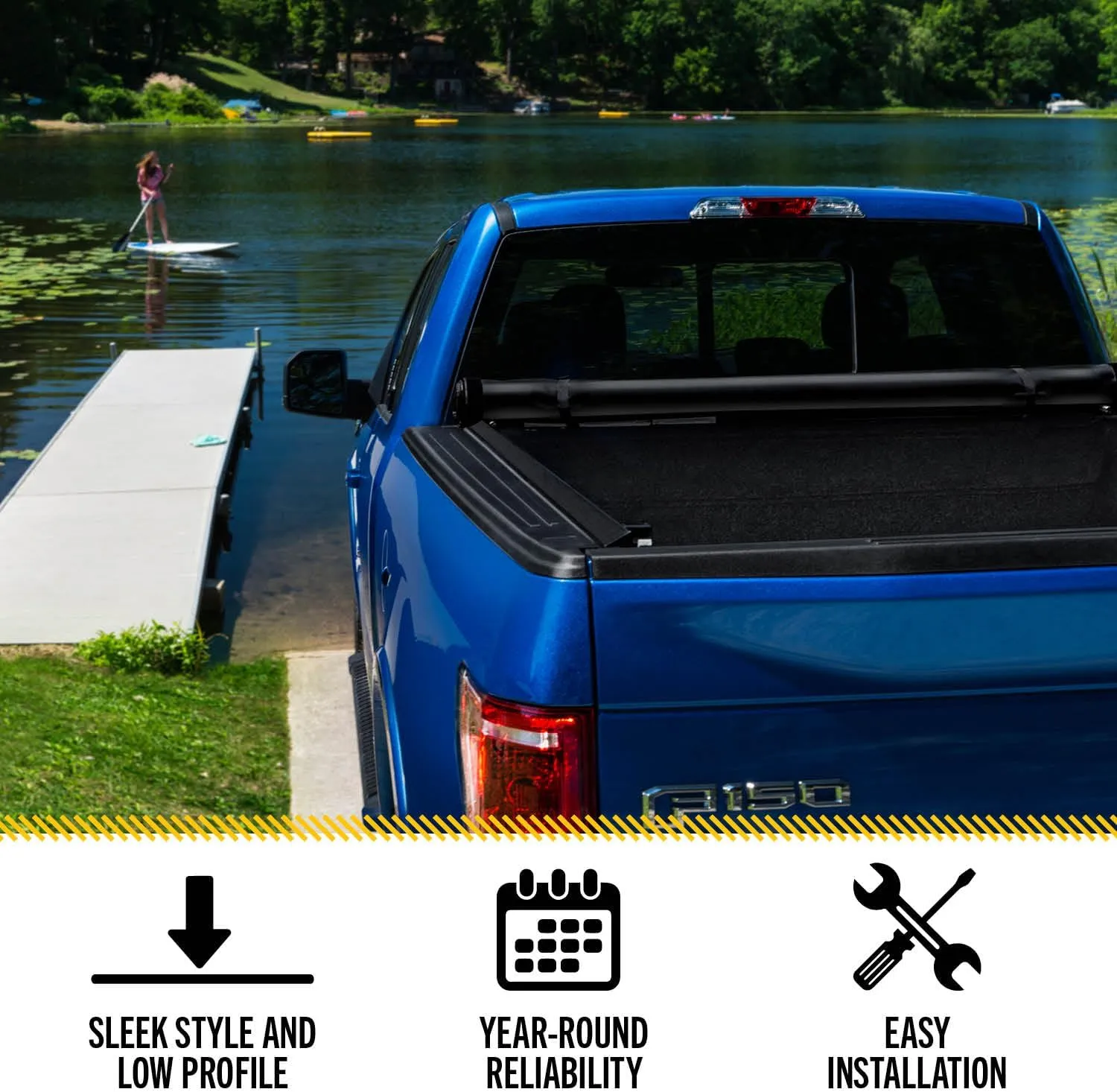 RealTruck TruXedo Lo Pro Soft Roll Up Truck Bed Tonneau Cover | 573301 | Fits 2020 - 2025 Chevy/GMC Silverado/Sierra 2500/3500HD w/ or w/out MultiPro/Flex tailgate 6' 10" Bed (82.2")