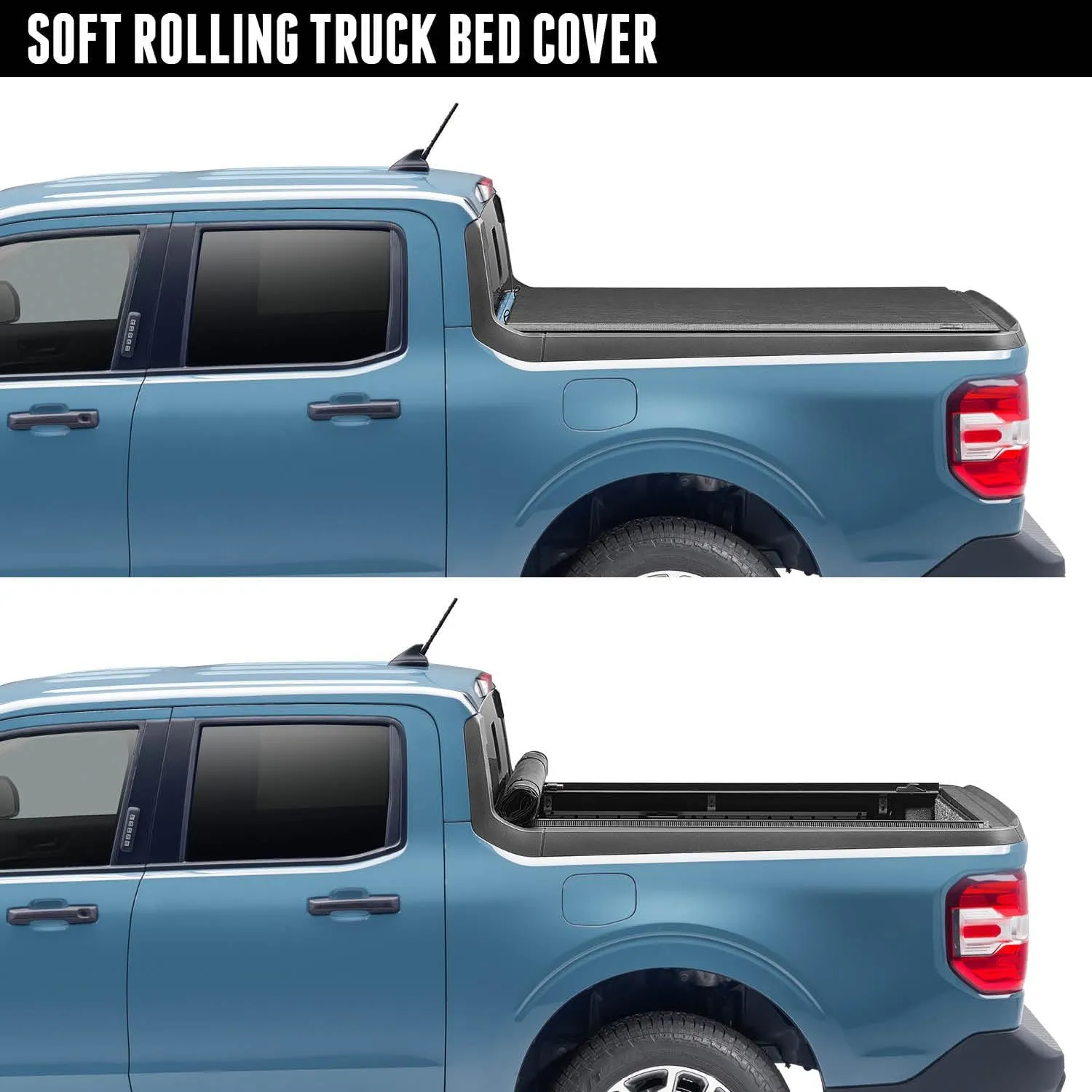 RealTruck TruXedo Lo Pro Soft Roll Up Truck Bed Tonneau Cover | 573301 | Fits 2020 - 2025 Chevy/GMC Silverado/Sierra 2500/3500HD w/ or w/out MultiPro/Flex tailgate 6' 10" Bed (82.2")