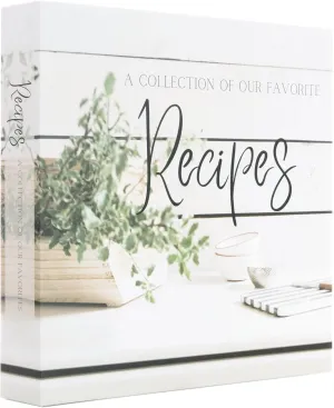 Recipe Binder with Plastic Sleeves | Recipe Book to Write in Your Own 8.5x11 3 Ring Blank Cookbook Binder Organizer | Bridal Shower Gift | Family Heirloom | Family Owned Brand