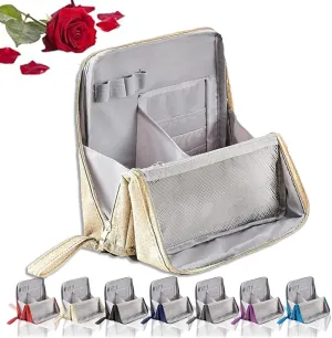 Relevanton Standing Makeup Bag,Stand Up Makeup Bag,Vertical Makeup Organizer Bag,Doresty Standing Make Up Bag Portable, Large Capacity (#2)