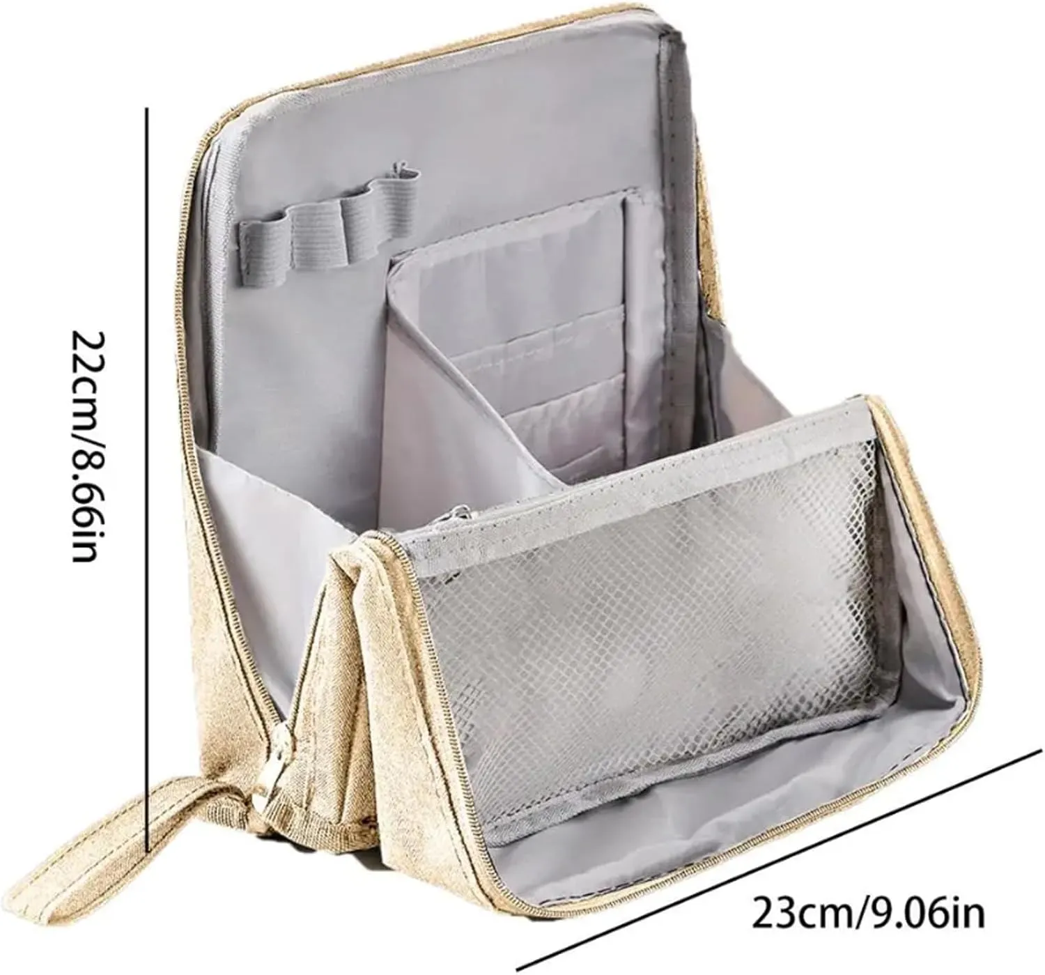 Relevanton Standing Makeup Bag,Stand Up Makeup Bag,Vertical Makeup Organizer Bag,Doresty Standing Make Up Bag Portable, Large Capacity (#2)