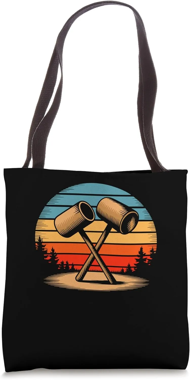 Retro Club Hammer Tool Carpenter Woodworker Carpentry Tote Bag