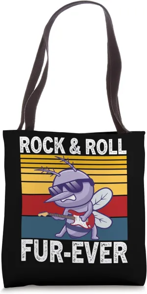 Rock & Roll Fur Ever Cool Mosquito Rocker Music Forever Tote Bag