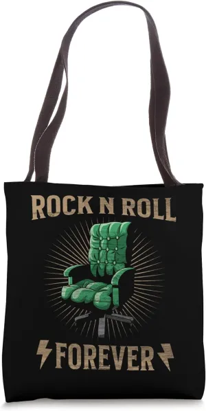 Rock and Roll Funny Office Chair Workplace Humor Tote Bag