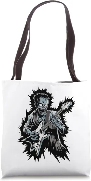 Rock Eternal - Zombie Guitarist Unleashed Design Tote Bag