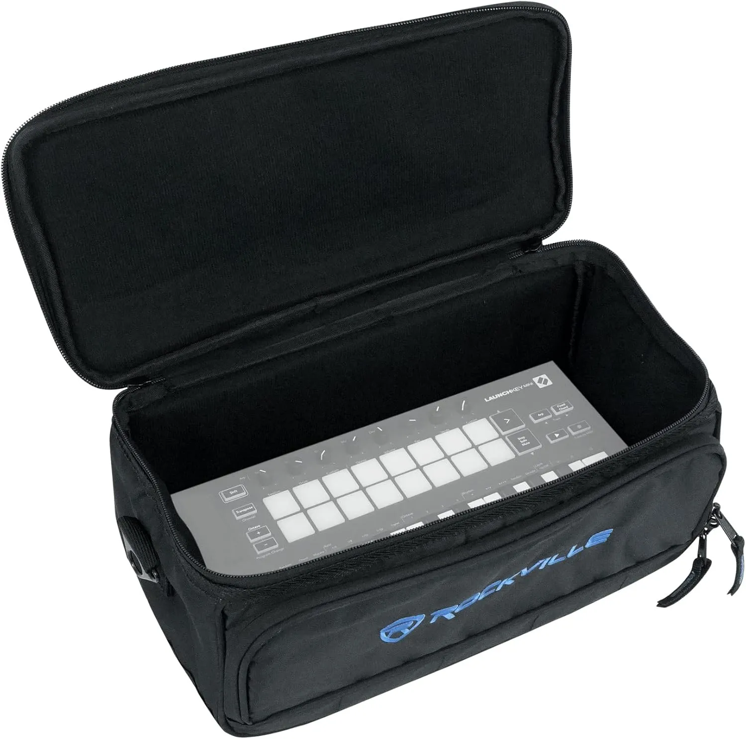 Rockville MB147 DJ Gear Mixer Gig Bag Case 14" x 7" x 6.5"   13" Laptop Pocket,Black