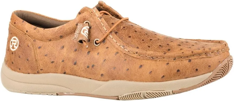 ROPER Mens Clearcut Low Ostrich Lace-Ups 11.5D Tan