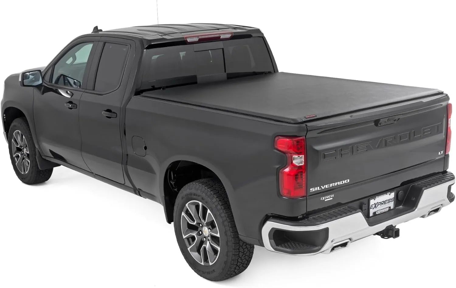 Rough Country Soft Roll-Up Truck Bed Cover for Chevy Silverado & GMC Sierra 1500 (2019-2025) - Fits 6'7" Bed, Weather-Resistant Tonneau Bed Cover