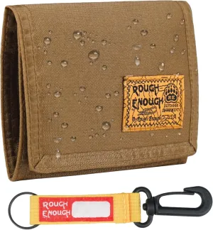 ROUGH ENOUGH Tactical Wallet for Men – 500D Cordura with YKK Zipper and Multi-Slot Design – Secure EDC Organizer for Cards, Cash, Travel Essentials