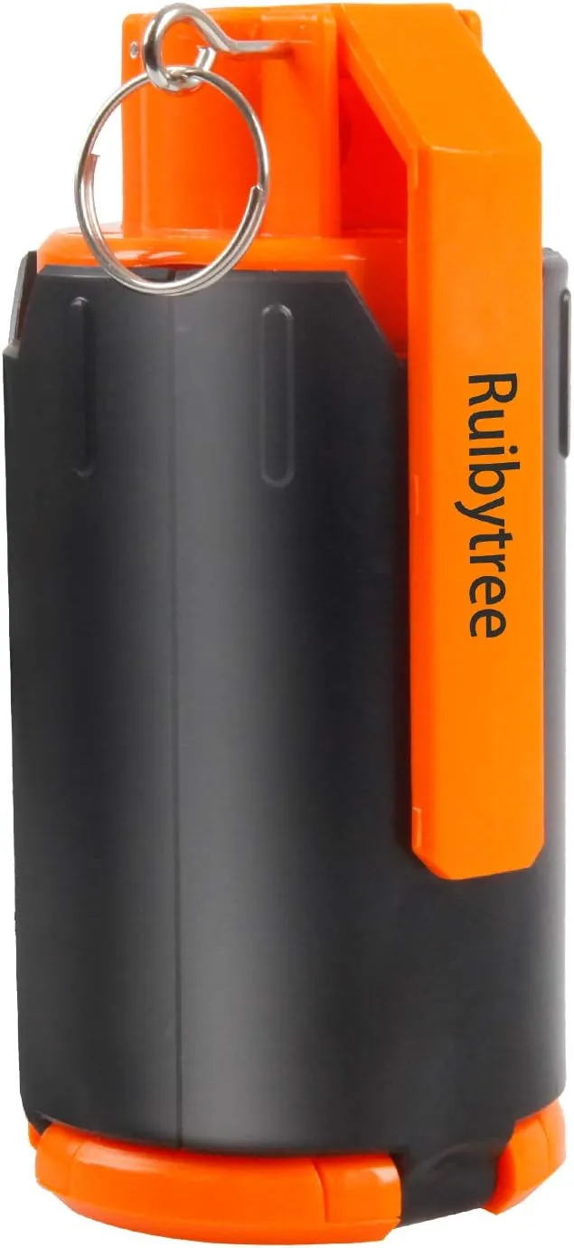Ruibytree Tactical Plastic Toy Bomb for Nerf CS Nerf Rival Battle Game with 60PCS Rounds Refill Bullet Balls Ammo - (Orange)