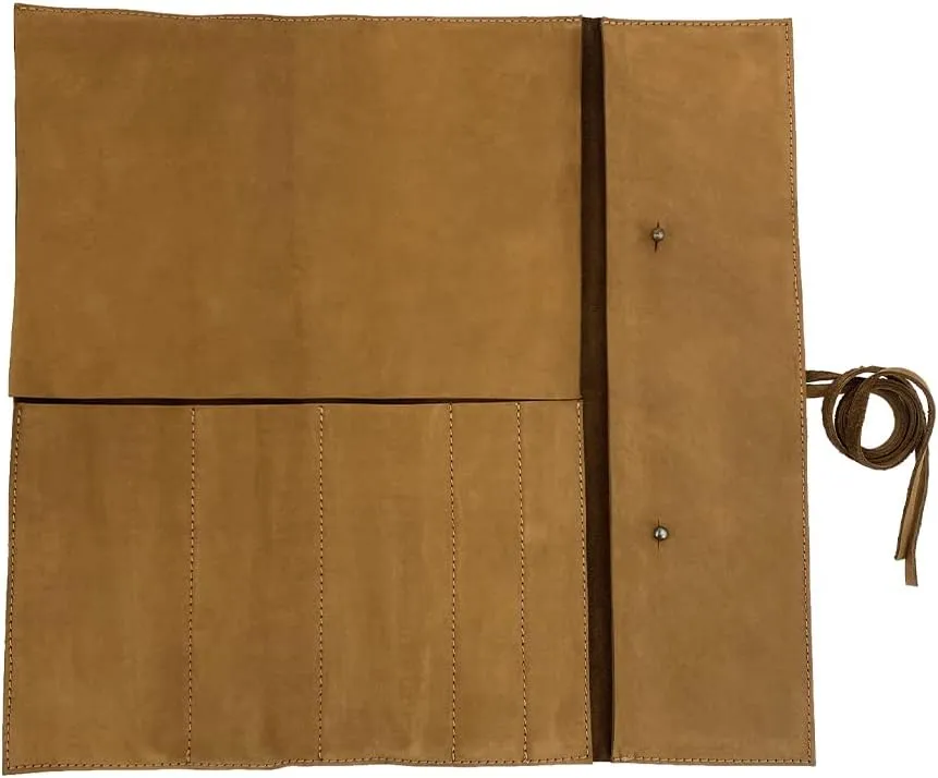 Rustic Leather Knife Roll Case, Durable Chef Knife Bag for Professional Chefs, Knife Roll Bag, Portable Carrying Case for Knives and Tools, Ideal for Culinary Travel, Knife Bags for Chefs Professional