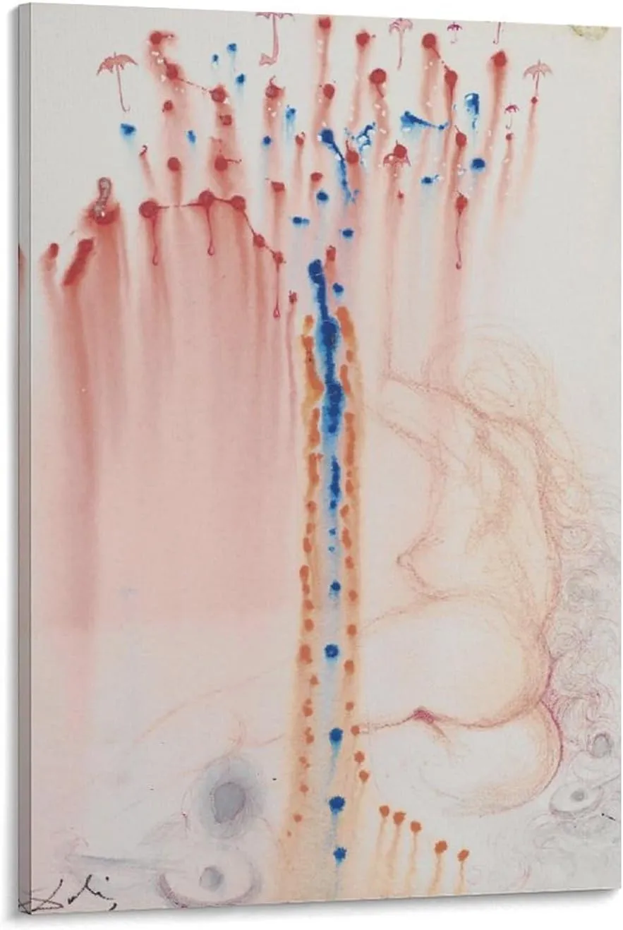 Salvador Dali Deesse De La Pluie Surrealism Modern Art Artworks Picture Print Poster Wall Art Painting Canvas Gift Decor Home Posters Decorative 24x36inch(60x90cm)