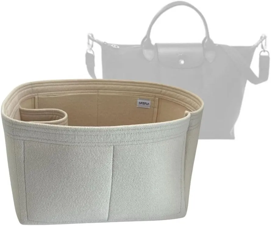 SAMORGA (17-5/ Long-M1 Bag Organizer for Le Pliage Top Handle Bag Medium Bag Organizer Insert Innerbag