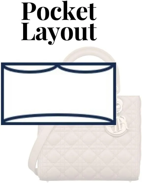 SAMORGA (7-24/ D-Lady-M Bag Organizer for D “Lady” Bag Medium Bag Organizer Insert Innerbag