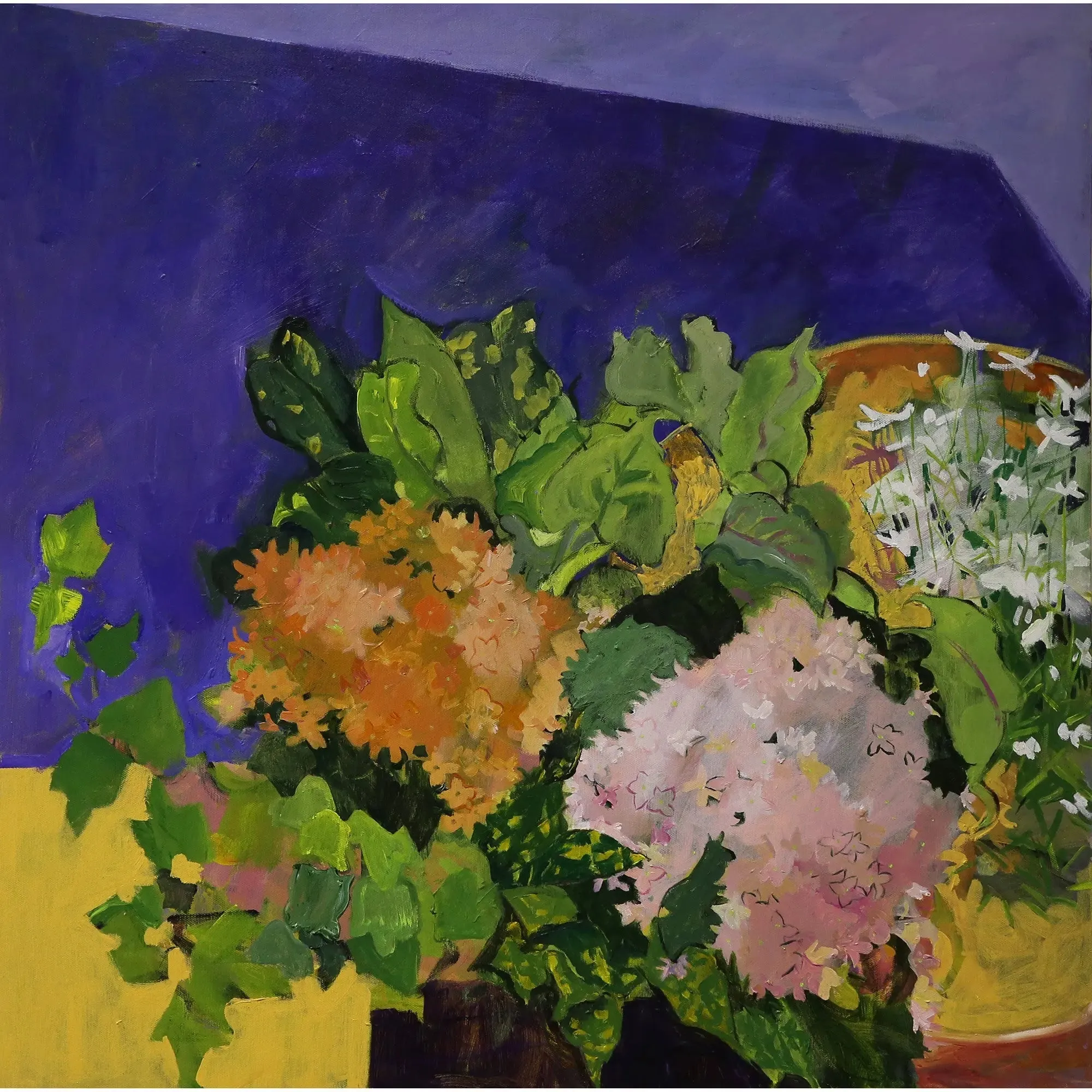 Saras Present 2 c-lb231 by Lila Bacon Floral Painting on Canvas