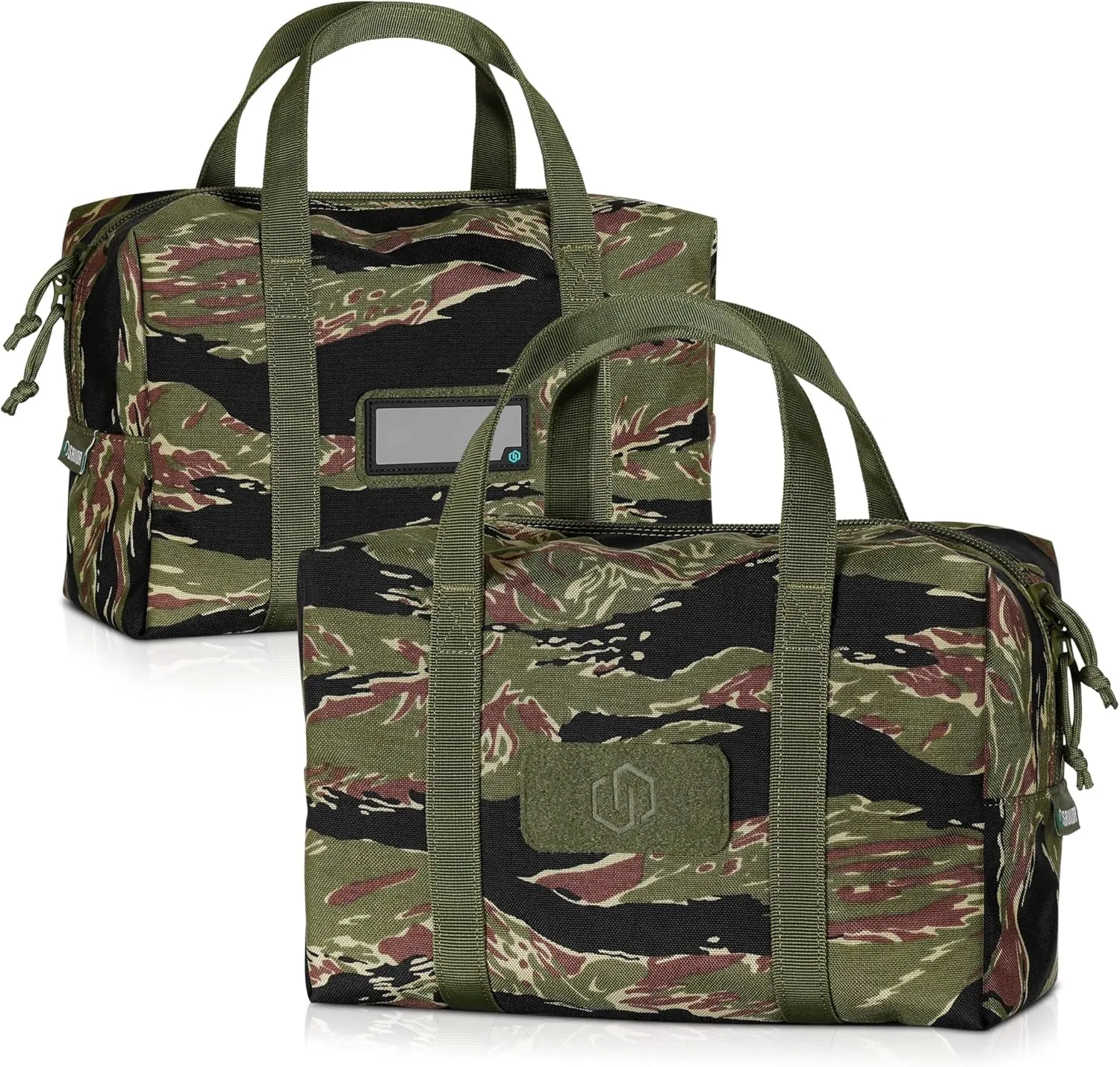 Savior Equipment Mini Hauler Tactical Ammo Duffle Bag Firearm Ammunition Loose Sac Carrier EDC Pouch, ID Patches Included, Rifle Carbine Pistol Revolver Ammos Soft Case Hunting Shooting Range Gear