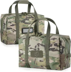 Savior Equipment Mini Hauler Tactical Ammo Duffle Bag Firearm Ammunition Loose Sac Carrier EDC Pouch, ID Patches Included, Rifle Carbine Pistol Revolver Ammos Soft Case Hunting Shooting Range Gear