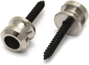 SCHALLER REPLACEMENT STRAP LOCK BUTTONS (2) GUITAR STRAPLOCK (NICKEL)NEW