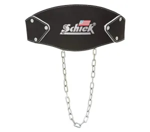 Schiek Black Leather Contour Dip Belt (One Size)
