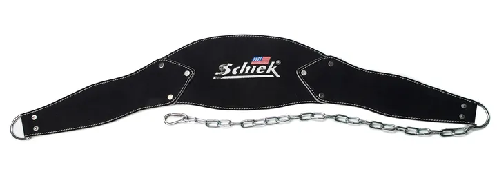 Schiek Black Leather Contour Dip Belt (One Size)