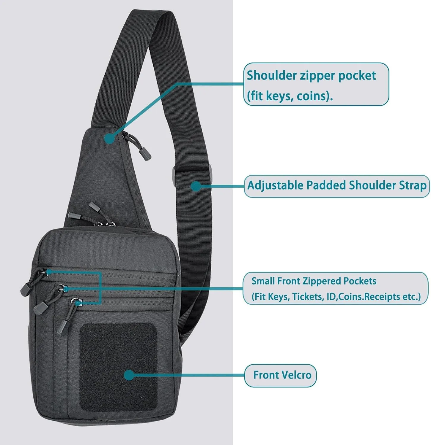 Shoulder holster bag for concealed carry of handguns Chest pack with Sling Ccw Sling Bag Tactical Crossbody Bag