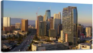 Skipvelo Wall Art Paintings Ritz Carlton Hotel Downtown Los Angeles Canvas Art Print wall Poster Artwork for living Room Bedroom Wall Decor and Home Decor 20 x 40inch x 1pcs