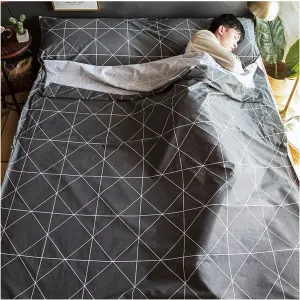 Sleeping Bag Liners Cotton Sleeping Bag Lined Compact Camping Bed Sheet Travel Sheet, Lightweight Breathable Sleeping Bag, Available for Backpacking Hotels (Size : 200x210cm/78.74x82.67in)