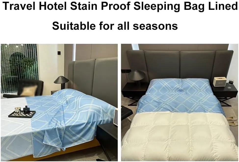 Sleeping Bag Liners Home Hotel Sleeping Bag, Outdoor Portable Travel Sleeping Bag Lined Sheet, Tencel Fabric Bed Sheet, for 1.2m/1.5m/2m Single Double Beds