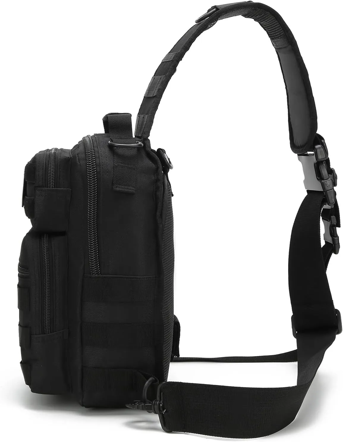 Sling Bag for men,Tactical Shoulder Backpack Molle Assault Range Bags Chest Pack Day Pack Diaper Bag(Green)