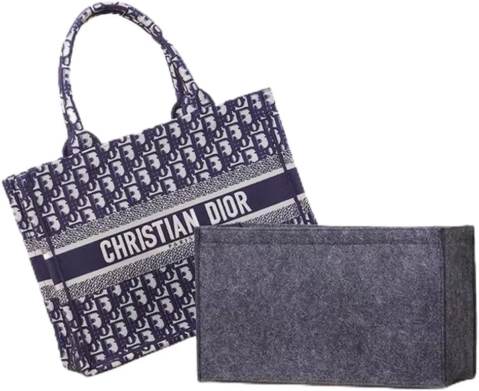 SMART DK Purse Organizer for Dior Book Tote - Premium Felt Insert with Multiple Pockets