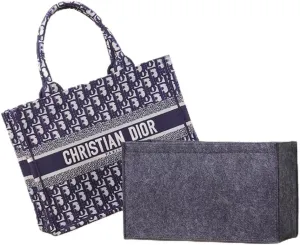 SMART DK Purse Organizer for Dior Book Tote - Premium Felt Insert with Multiple Pockets