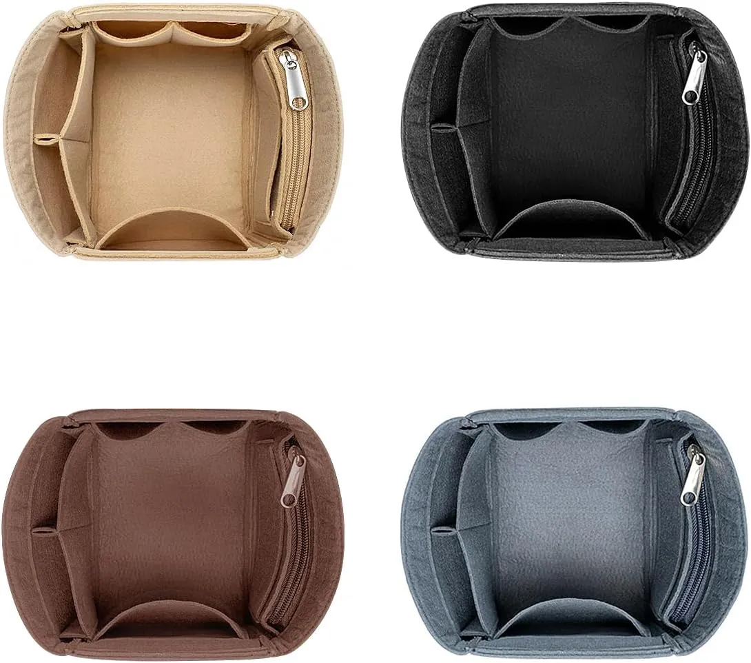SMART DK Purse Organizer Insert for Handbags,Felt Bag Organizers Fit Picotin 18/22/26 Bags (Beige, P18)