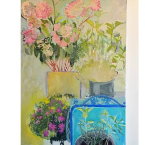 So Pretty c-lb324 by Lila Bacon Floral Painting on Canvas