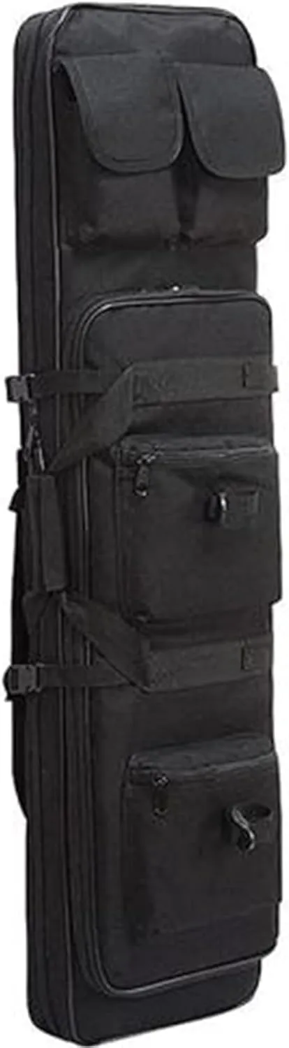 Soft Double Shotgun Rifle Case 32"/37"/46" Long Rifle Bag, Tactical Double Long Gun Bag, with Lockable Zipper and Backpack Strap, for Hunting and Shooting