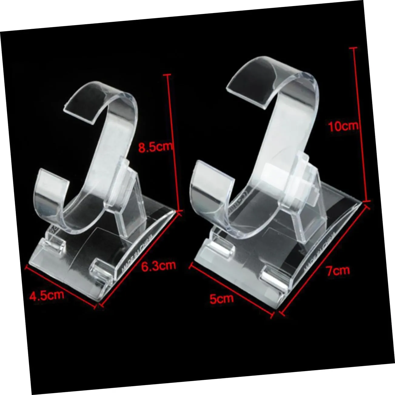 SOIMISS 10pcs Transparent C-shaped Bracelet Rack Jewelry Stand Watch Holder Display Organizer for Bangles Accessories for Home Retail Showcases