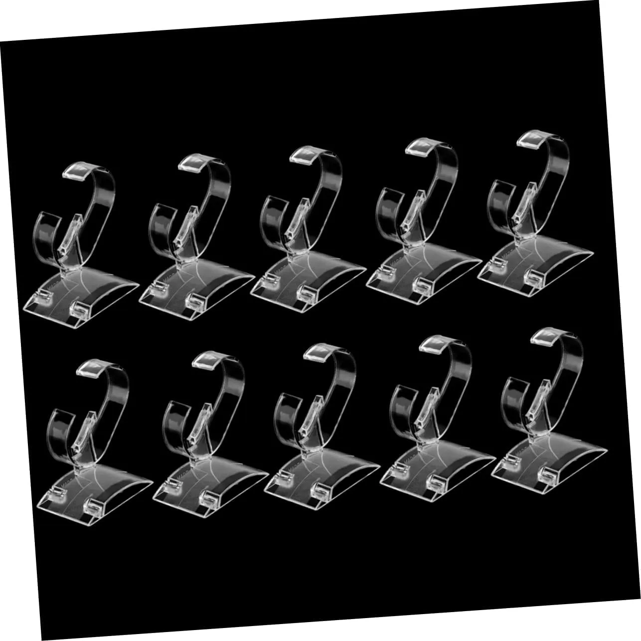 SOIMISS 10pcs Transparent C-shaped Bracelet Rack Jewelry Stand Watch Holder Display Organizer for Bangles Accessories for Home Retail Showcases